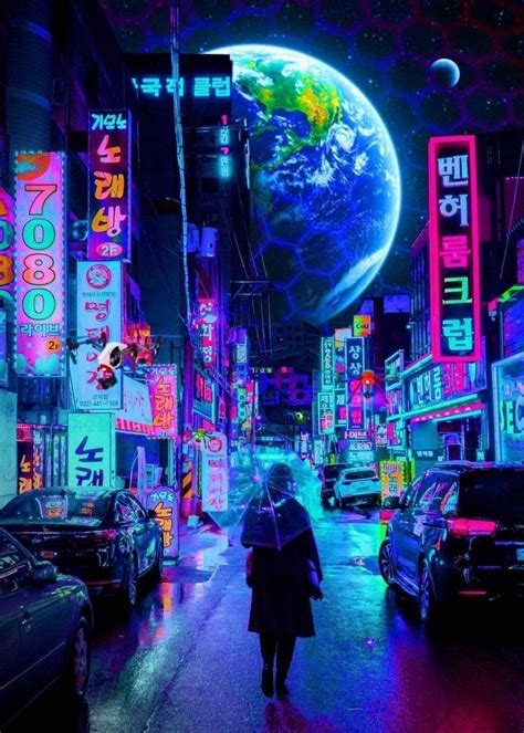 Walking Cyberpunk Aesthetic Cyberpunk City Neon Wallpaper