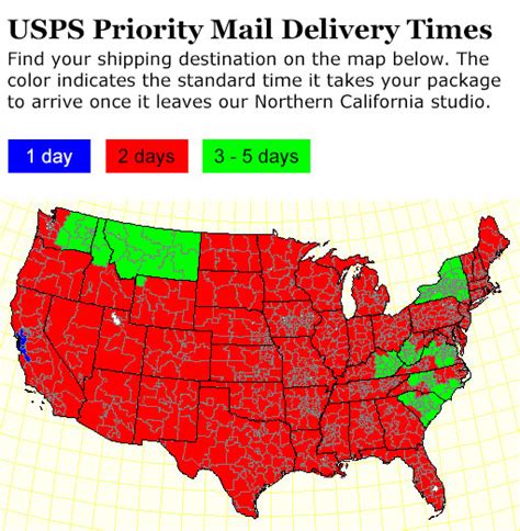 How Long Does Priority Mail Take From California To Florida