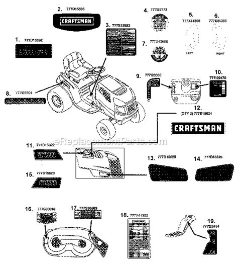 Craftsman Lt Lawn Tractor Parts List Reviewmotors Co