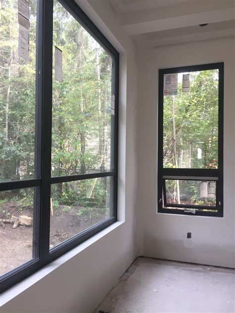 Modern Drywall Return With Black Windows Interior Window Trim Modern