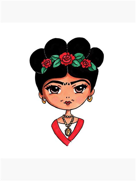 Frida Kahlo Cartoon Zeichnung Poster Von Paperoni Redbubble