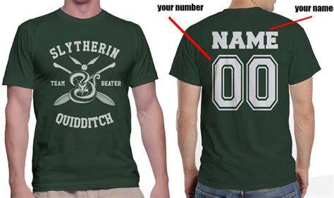 Customize New Slytherin Beater Quidditch Team Men T Shirt Meh Geek