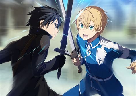 Image Eugeo And Kirito Sparring Limited Alicization Event If Png Sword Art Online Wiki