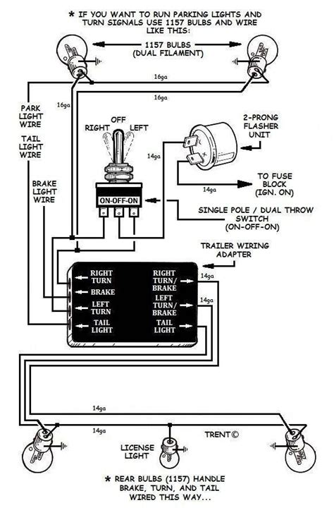 Combined Brake And Turn Signal Wiring Diagram Easy Wiring
