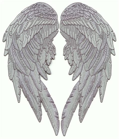 12 Angel Wing Patches Embroidered Iron On Large 2pc Etsy