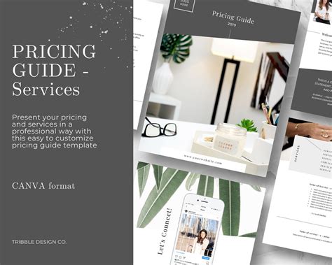 Services Pricing Guide Price Booklet For Services Pricing Etsy
