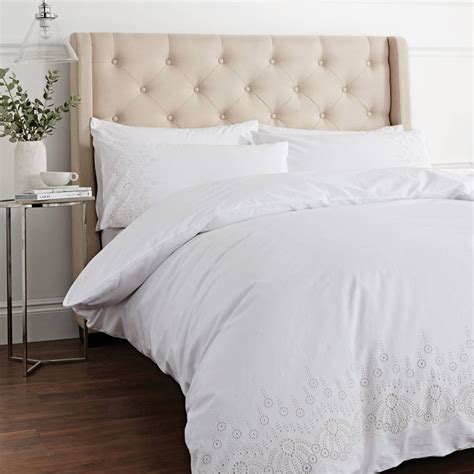 Embroidery Anglaise Double Duvet Cover Set White Brandalley