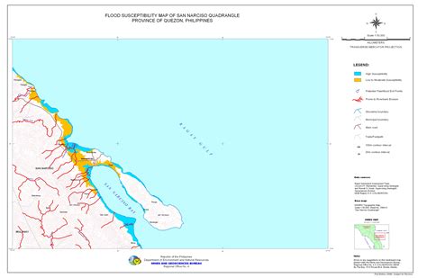 Risk Map Region Iv A Quezon San Narciso Flood Shelter Cluster