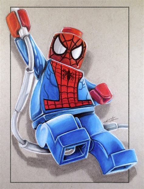 Lego Spiderman Drawing By Thomas Volpe