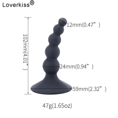 Loverkiss Silicone Plug Anal Beads With Suction Cup Unisex Anal Sex Toys Butt Plugs Prostate