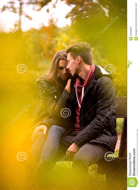 Passionate Love Stock Image Image Of Bench Girl Beauty 34569087