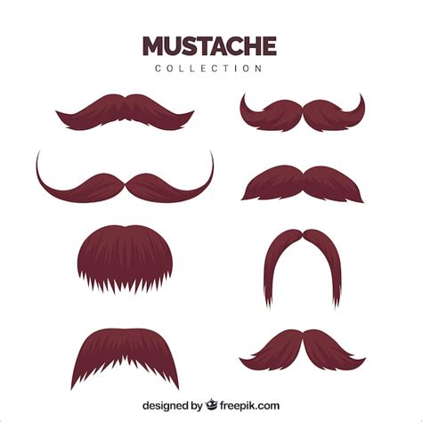 Free Vector Set Of Beards And Moustaches