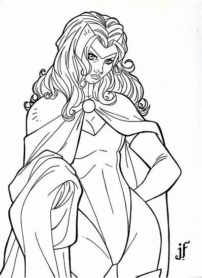 Witch Scarlet Coloring Pages Marvel Figure Printable
