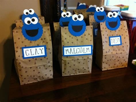 Cookie Monster Goody Bags Monster 1st Birthdays Cookie Monster