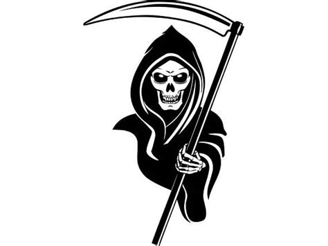 Grim Reaper 2 Skull Sickle Blade Banner Shield Death Killer
