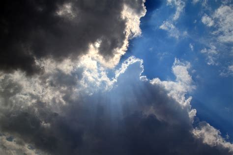 무료 이미지 구름 하늘 태양 햇빛 어두운 낮 적운 푸른 선명한 아름다운 기적 명도 기상 현상 방사하는