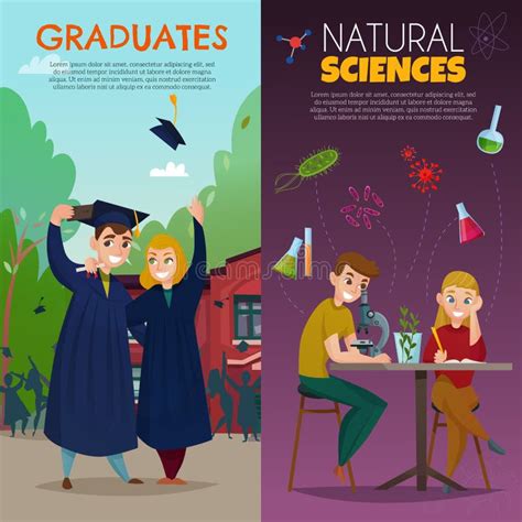 School Students Cartoon Banners Stock Vector Illustration Of Natural