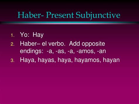 Ppt The Present Subjunctive Powerpoint Presentation Free Download
