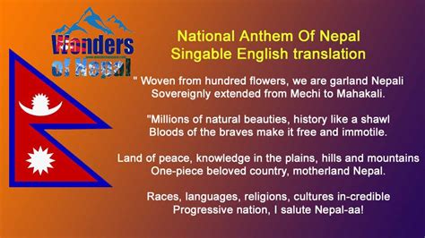 National Anthem Of Nepal Sayau Thunga Phulka Wonders Of Nepal