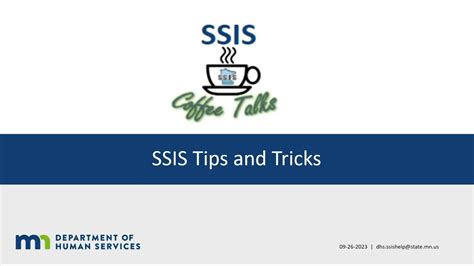 Ssis Coffee Talk Ssis Tips And Tricks Youtube