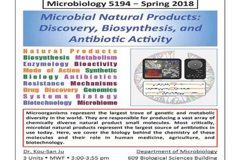 New Microbiology Course Listing Department Of Microbiology