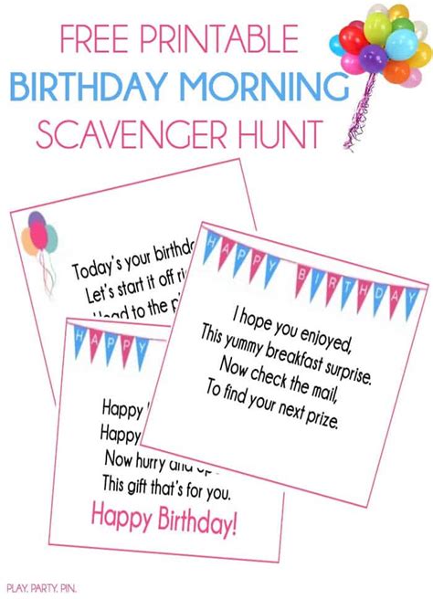 Happy Birthday Scavenger Hunt