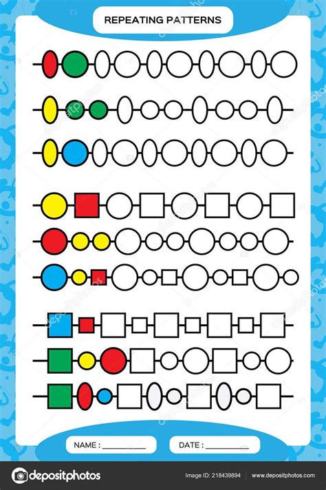 Completar Patrones De Repetici N Hoja De Trabajo Para Ni Os