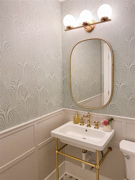 Wallpaper Half Bath Powder Room Wallpaper Bathroom Decor Luxury