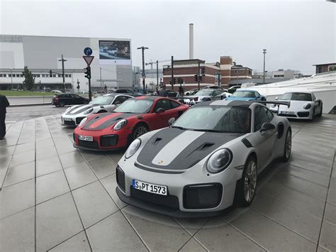 In Front Of The Porsche Museum In Stuttgart Rporsche