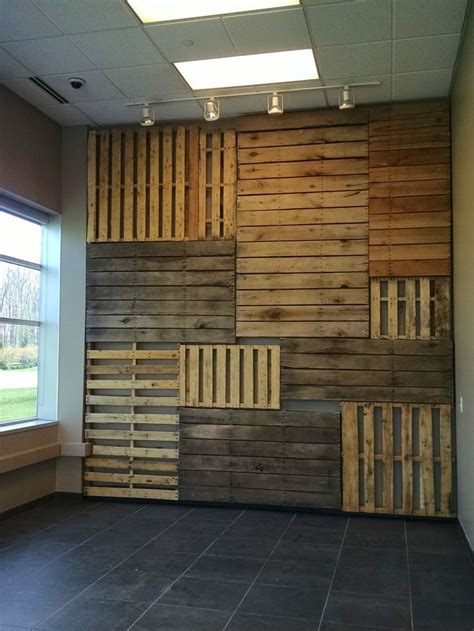 Pallet Focal Wall • 1001 Pallets Wood Wall Design Pallet Wall Ideas