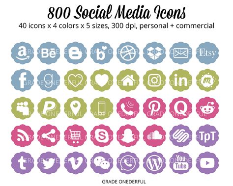 Social Media Icons Vector Icons Blog Buttons Social Media Images