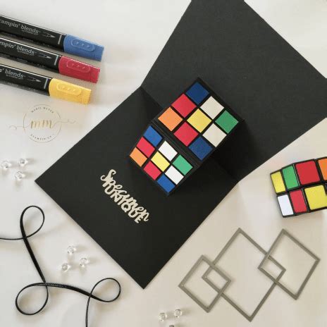 Carte Anniversaire Pop Up Rubiks Cube Et Son Tutoriel Carte
