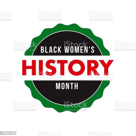Black Womens History Month Label Stock Illustration Download Image Now Womens History Month