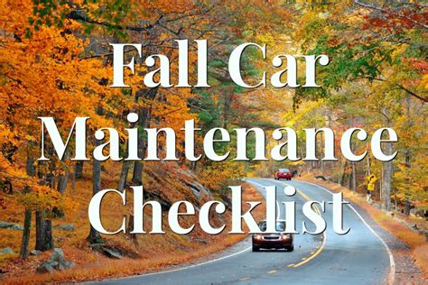 Fall Car Maintenance Checklist