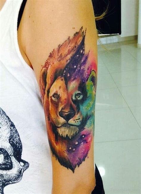 Https://wstravely.com/tattoo/colorful Lion Tattoo Designs