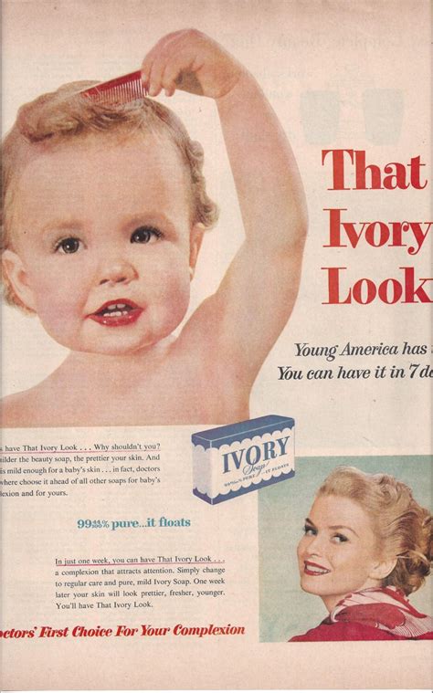 1954 Magazine Ad For Ivory Soap Featuring Cute Baby And Pretty Etsy
