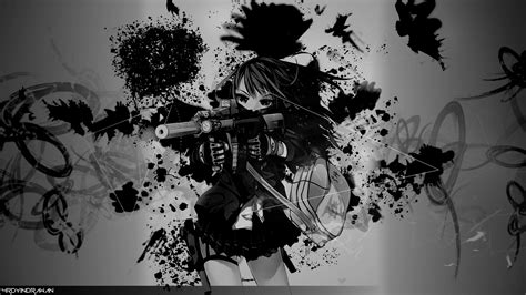Black Anime Girl Pfp Gun