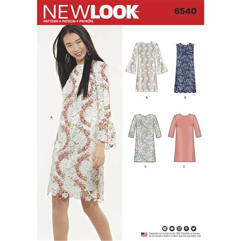 New Look New Look Pattern 6540 Misses Shift Dress