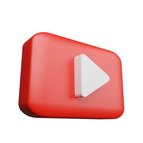 3d Youtube Logo Icon Isolated On Transparent Background 37796007 Png