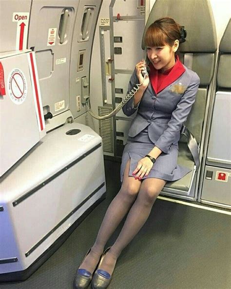 Asian Stewardess Pantyhose Outfits Pantyhose Legs Air Hostess Uniform Flight Girls Airline