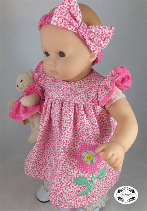 Bitty Baby Flutter Sleeve Dress 15 Inch Doll Clothes Pdf Pattern