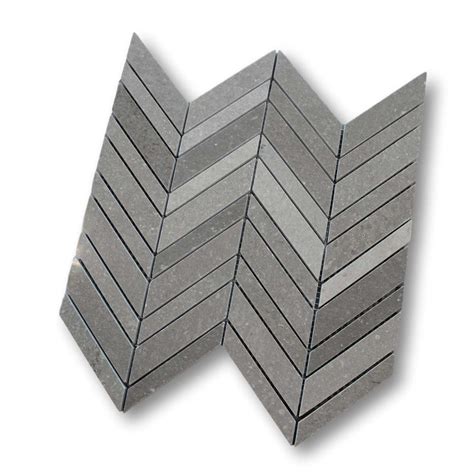 Arctic Gray Chevron Marble Mosaic Tile Rocky Point Tile Online Tile