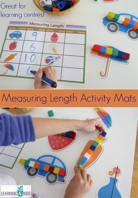 Printable Measuring Length Learning Centre Mats Learning 4 Kids