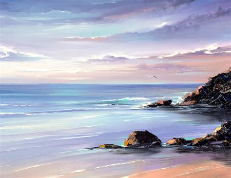 Ocean Beach Art Seascape Oil Painting Marine Large Canvas Etsy