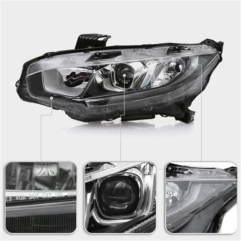 1.3 mt and 1.3 at with the engine's displacement of 1339 cm³ and 83 horsepower. For 2016 2017 2018 Honda Civic Halogen Model Projector ...