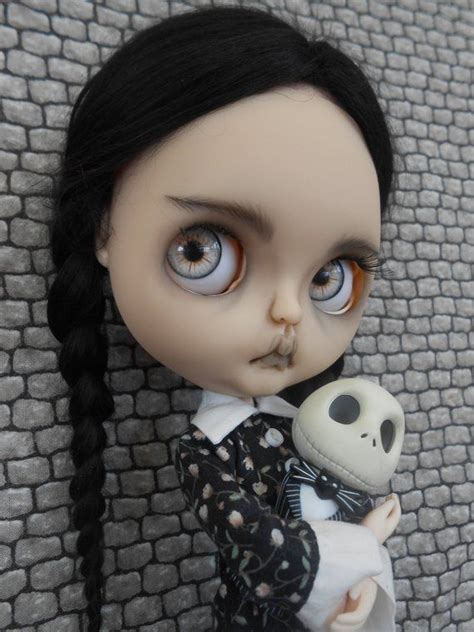 custom wednesday addams blythe doll blythe dolls blythe big eyes doll