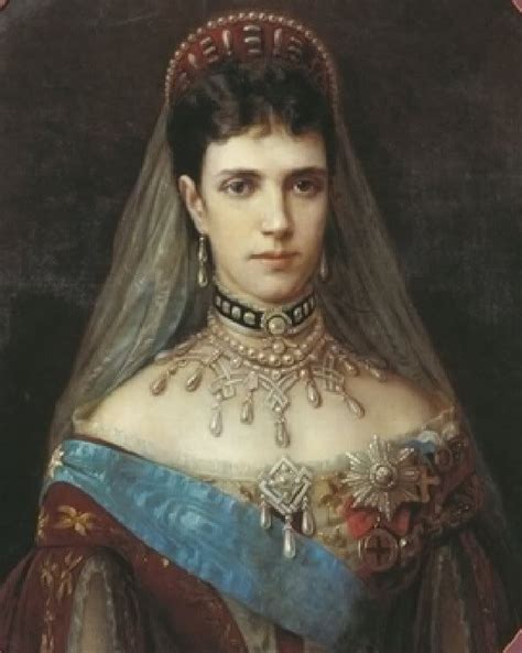 Maria Feodorovna Wearing A Red Court Dress With Spectacular Jewels
