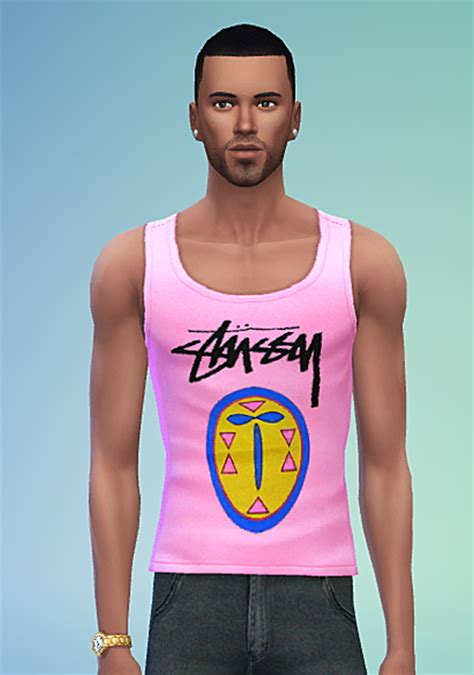 Stussy Tank Top Pack Sims 4 Male Clothes