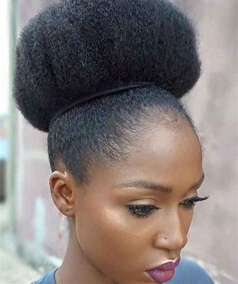 These styles work best if your natural hair is stretched in some way but you don't have to use heat if you don't want to. The Beauty Of Natural Hair Board | Natural hair bun styles ...
