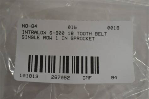 Intralox S 900 61 Pd 18 Tooth Belt Single Row 1in Sprocket D267052